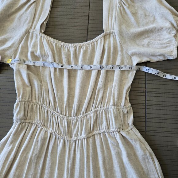 HYFVE - Neutral Puff Sleeve Wide Leg Jumpsuit - Size Small - Picture 10 of 13